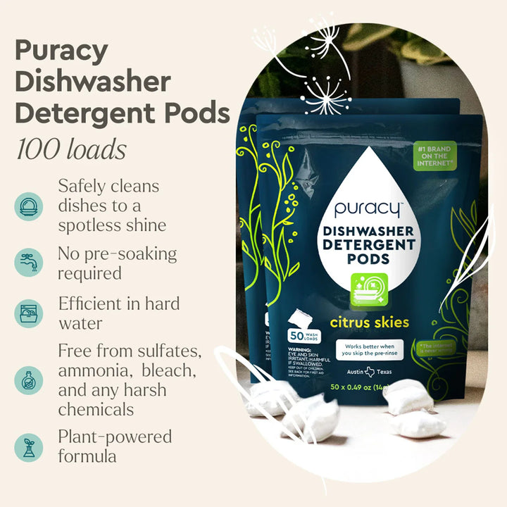 Biodegradable Plant-Based Dishwasher Detergent Pods