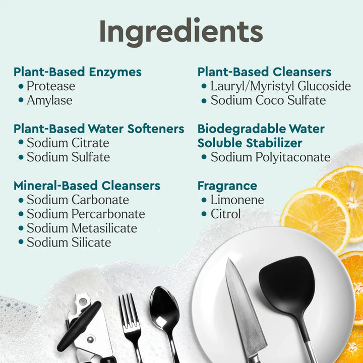 Biodegradable Plant-Based Dishwasher Detergent Pods