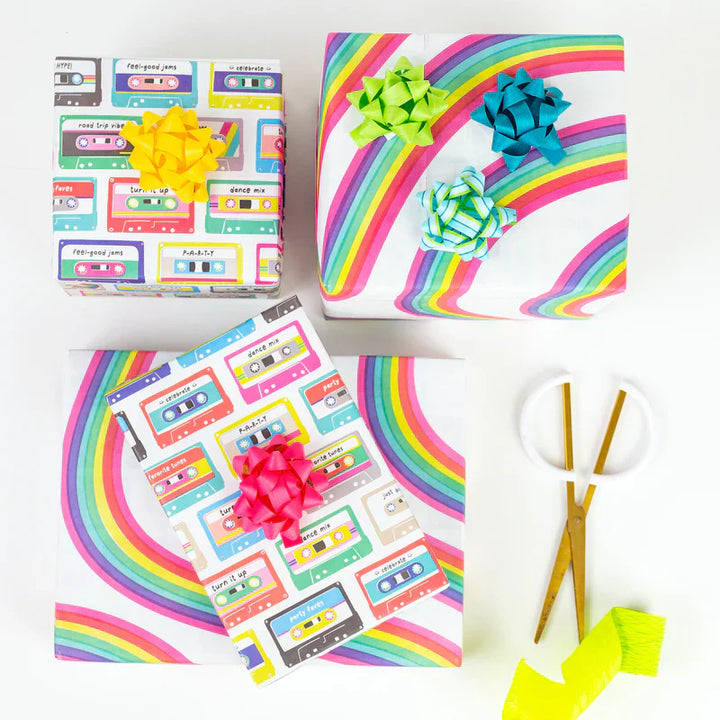 Organic Cotton Adhesive Gift Bows, Brights, 5 Ct.