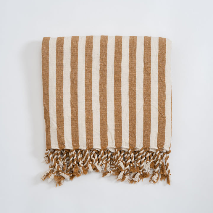 Handcrafted Turkish Cotton Beach Towel, Biscotto