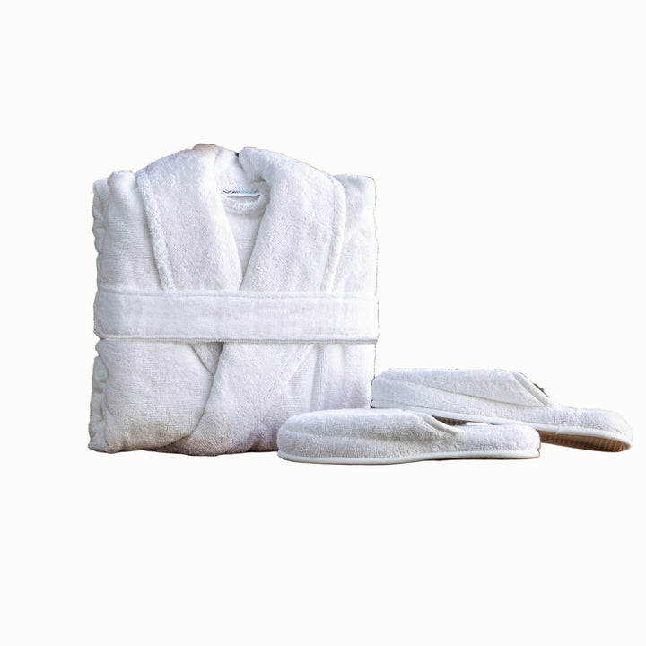 Organic 700 GSM Turkish Cotton Robe &amp; Slipper Set