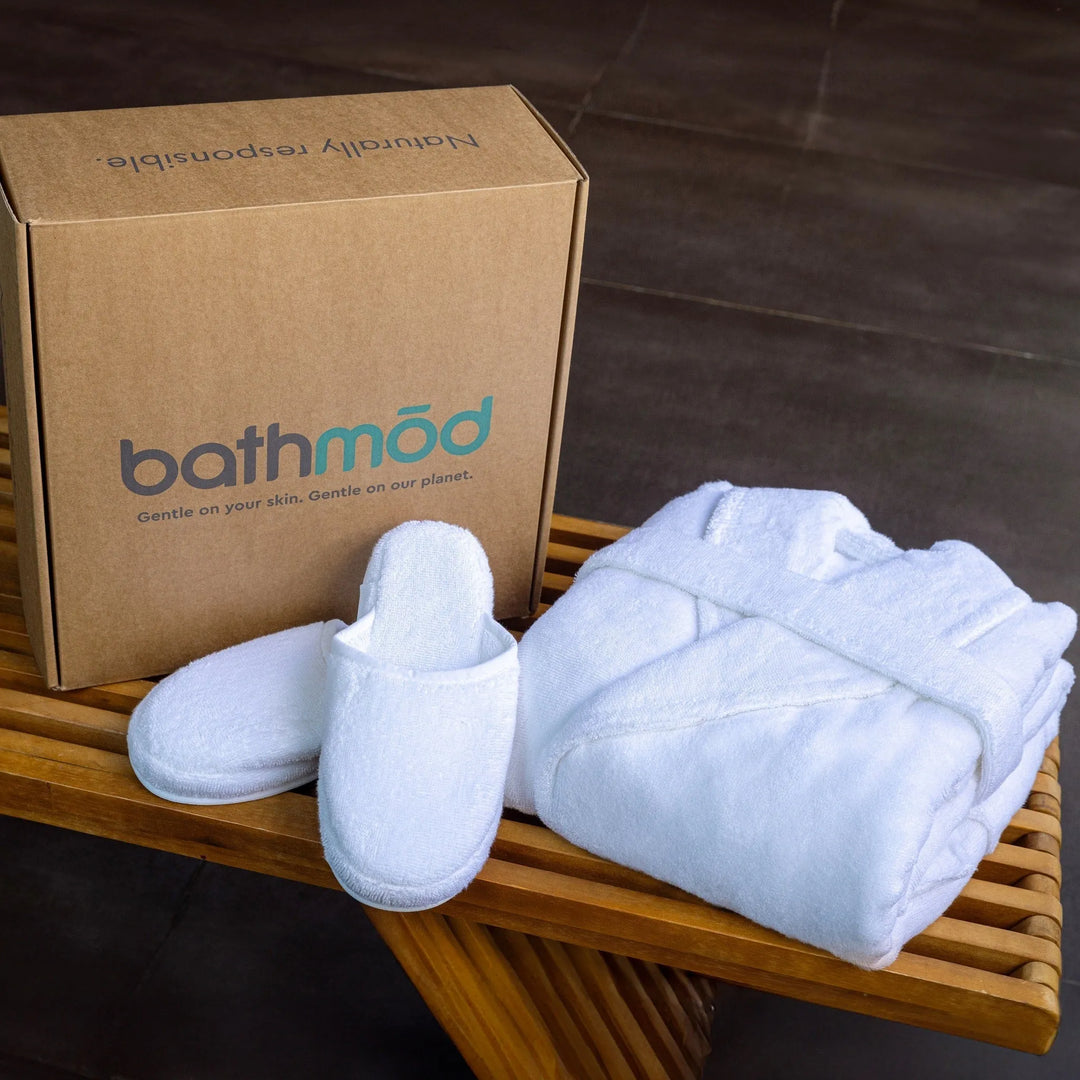 Cotton Robe &amp; Slipper Set