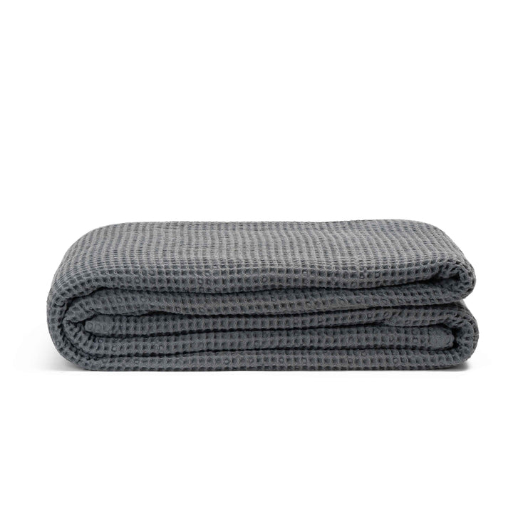 Organic Cotton Waffle Weave Throw Blanket, 60" x 50"