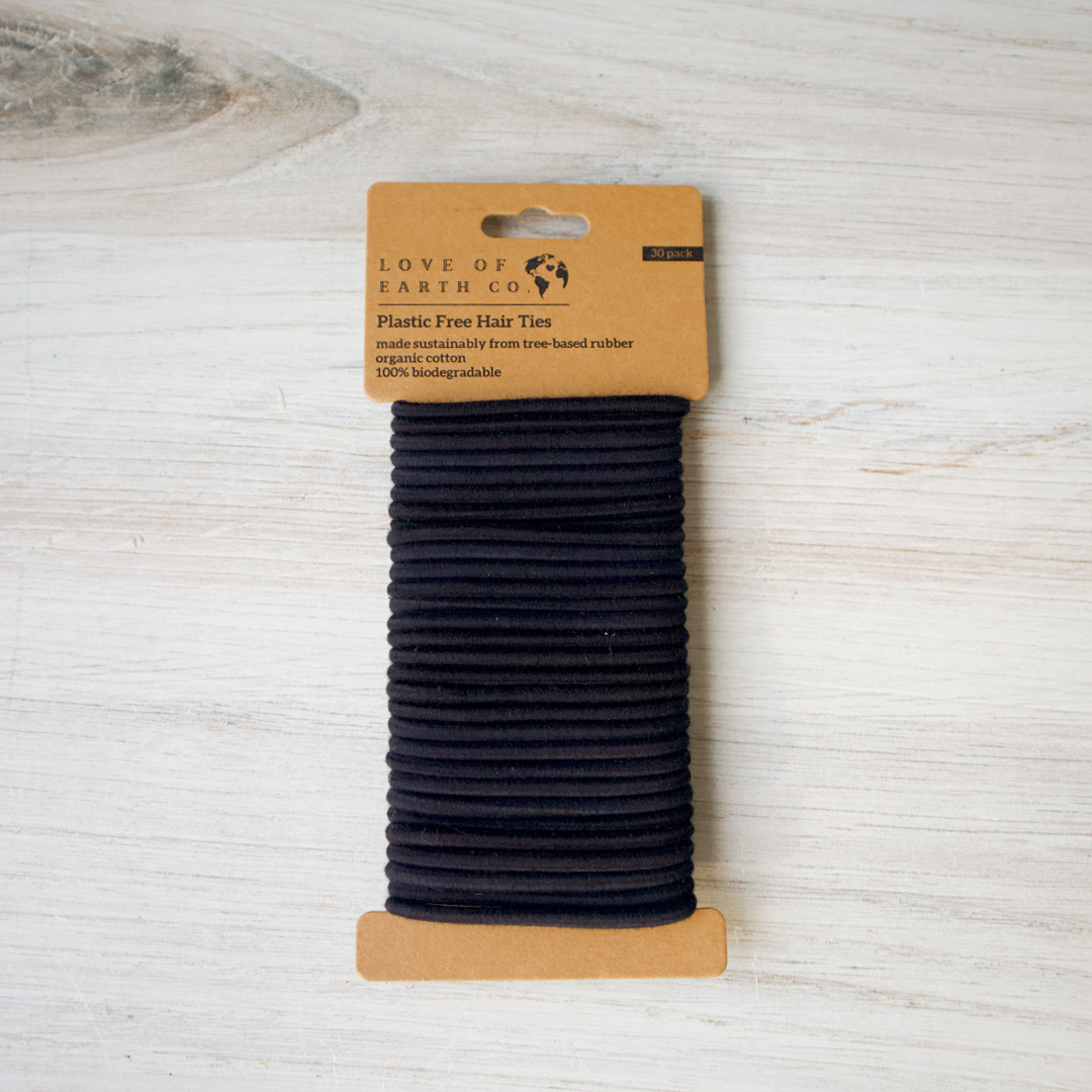 Biodegradable Natural Rubber Hair Ties, 30 Ct.