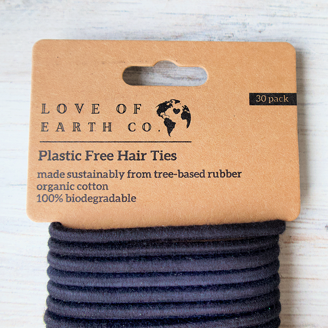 Biodegradable Natural Rubber Hair Ties, 30 Ct.