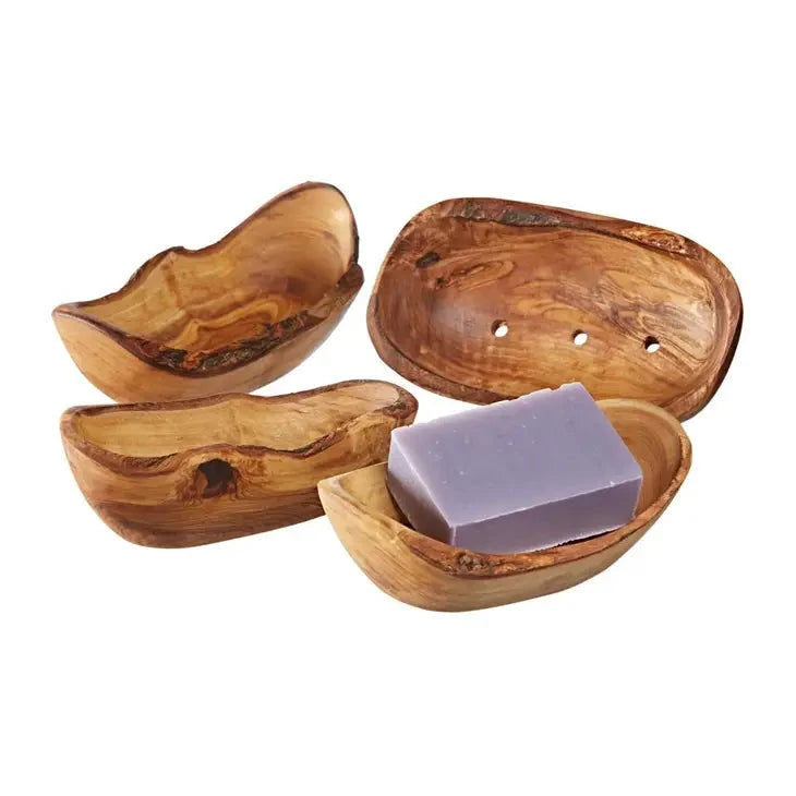 Hand-Carved Olive Wood Soap Dish Default Title DECOR EARTHSHOPP Solar &amp; Sprout