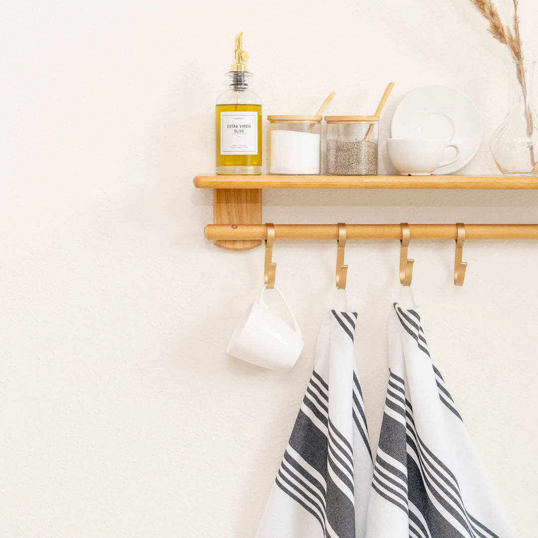 Organic Cotton Striped Kitchen Towels, 20"x30", 6 Ct.