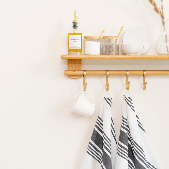 Organic Cotton Striped Kitchen Towels, 20"x30", 6 Ct.