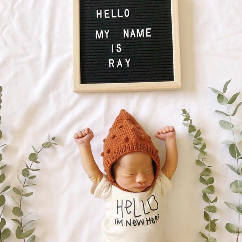 Organic Cotton "Hello I&