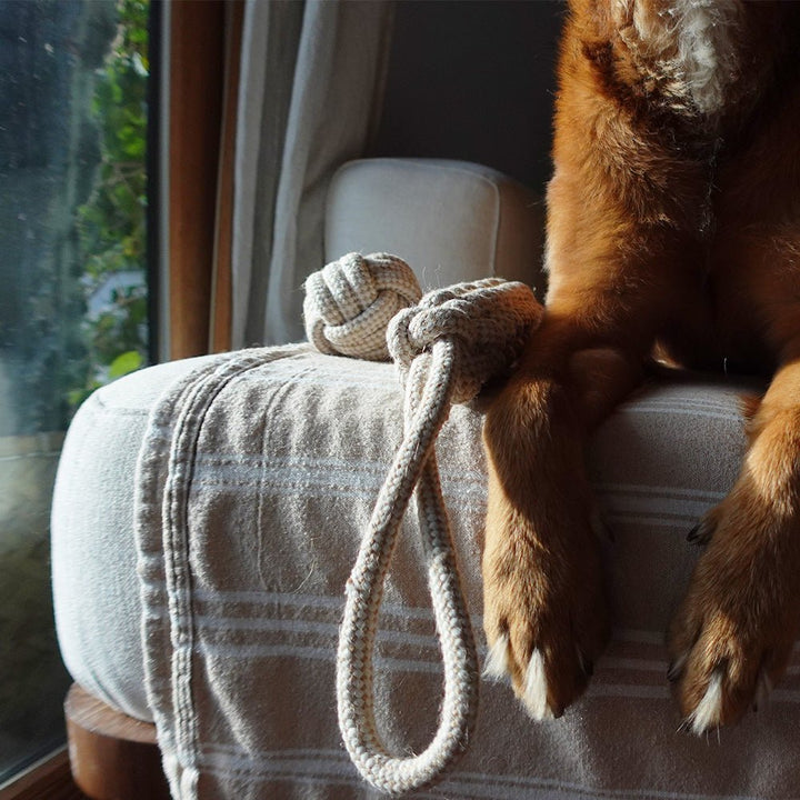 Handcrafted Organic Hemp Rope Dog Tug Toy