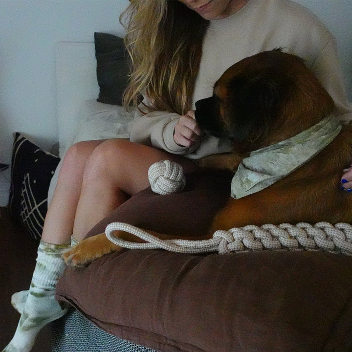 Handcrafted Organic Hemp Rope Dog Tug Toy