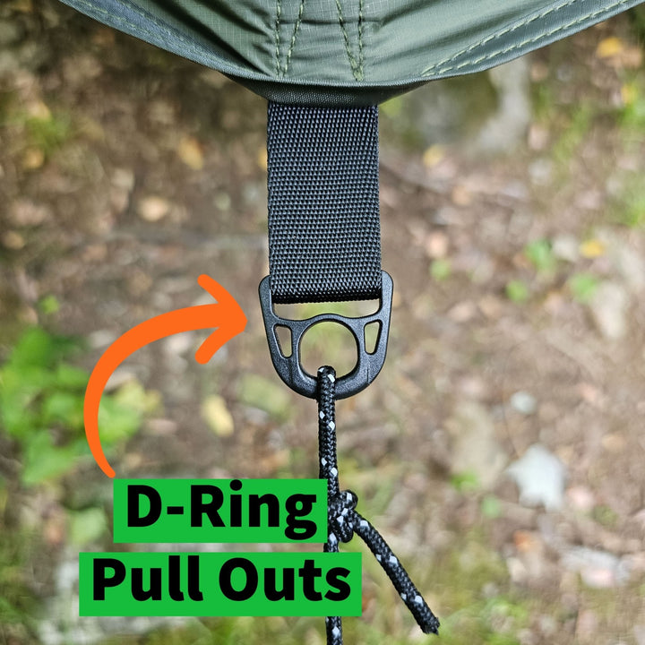 Lightweight Silpoly Hammock Rain Tarp, 12 Ft.