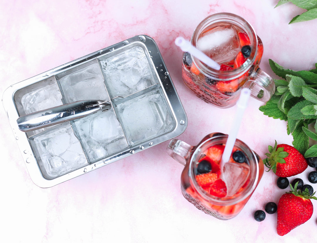 Plastic-Free Steel Easy-Release Ice Cube Trays, 2 Ct.