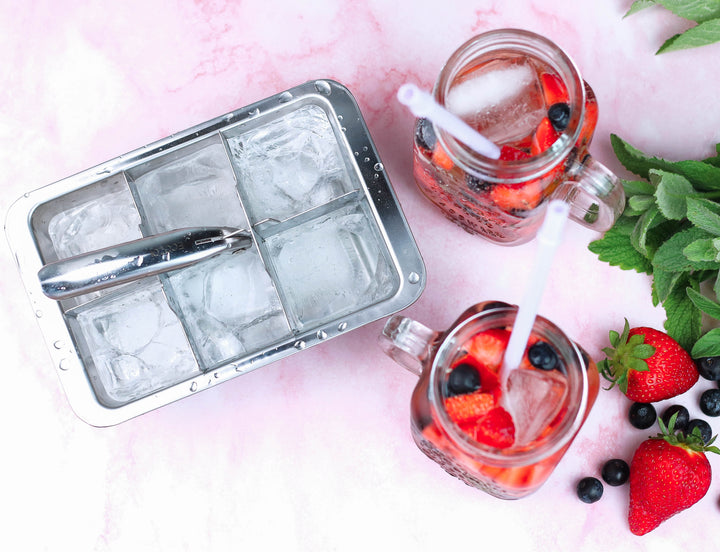 Plastic-Free Steel Easy-Release Ice Cube Trays, 2 Ct.