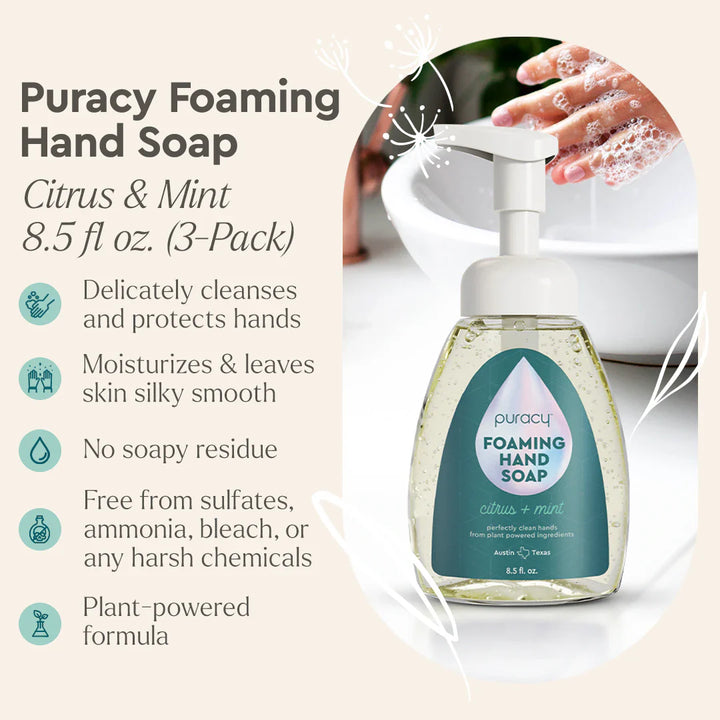 Biodegradable Plant-Based Foaming Hand Soap, 12 oz.