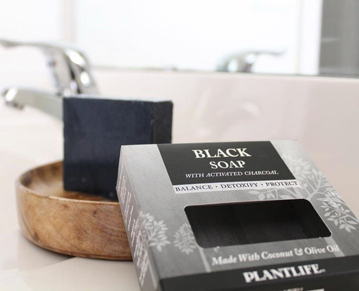 Vegan Activated Charcoal Deep-Cleanse Bar Soap, Black
