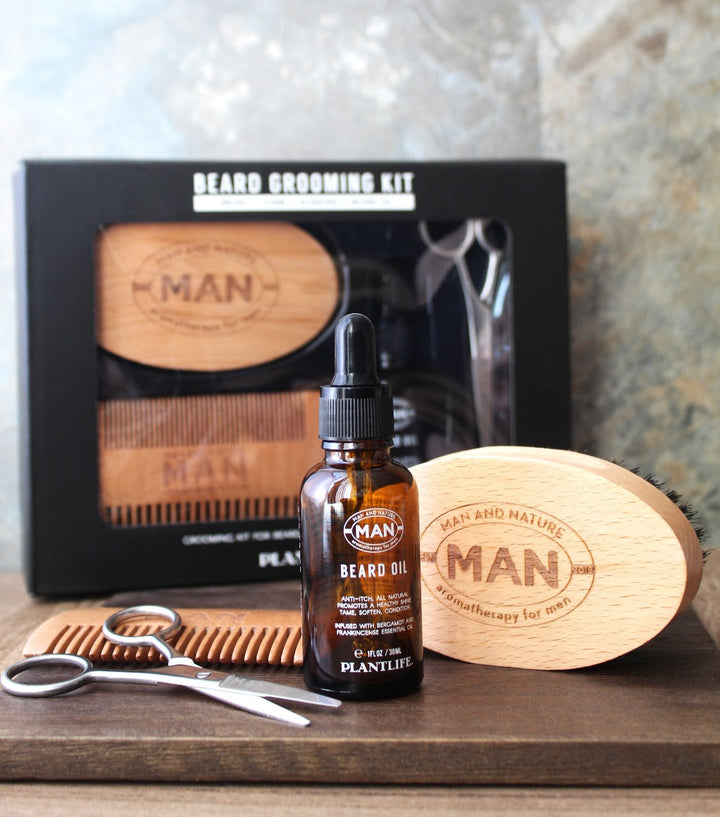 Plant-Based Beard Grooming Shaving Care Kit, 4 Ct.