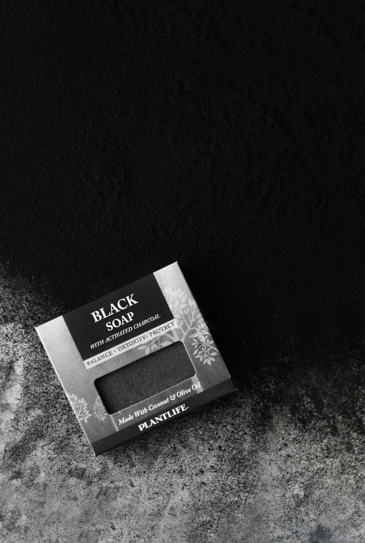 Vegan Activated Charcoal Deep-Cleanse Bar Soap, Black