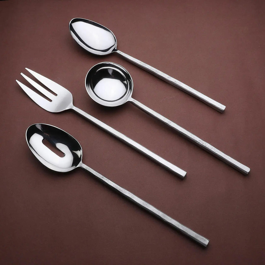 Handcrafted 18/8 Stainless Steel Serveware Set, 4 Ct.