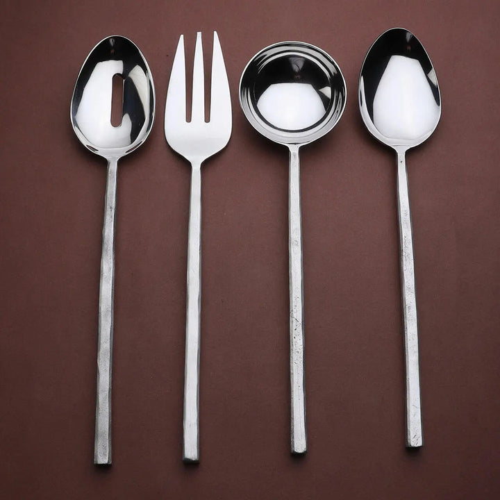 Handcrafted 18/8 Stainless Steel Serveware Set, 4 Ct.