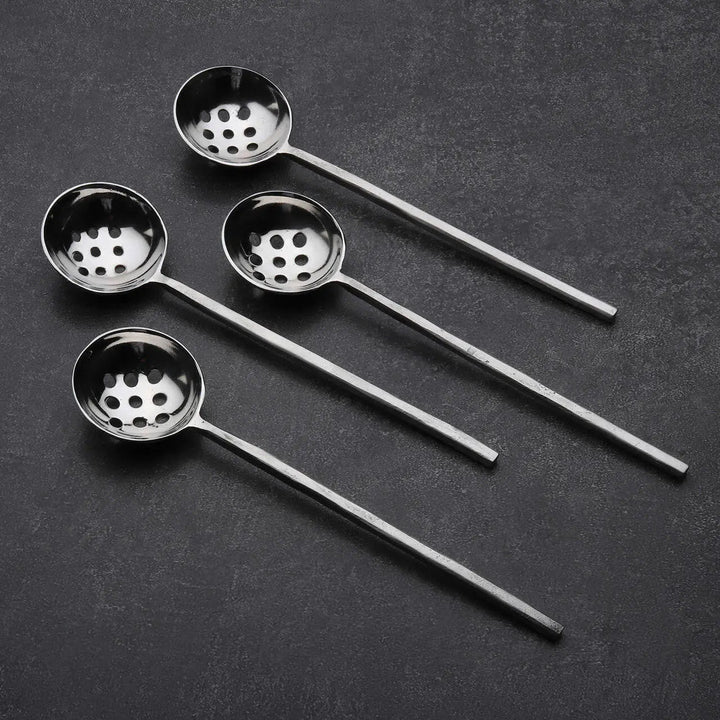 Handcrafted 18/8 Stainless Steel Olive Spoons, 4 Ct.