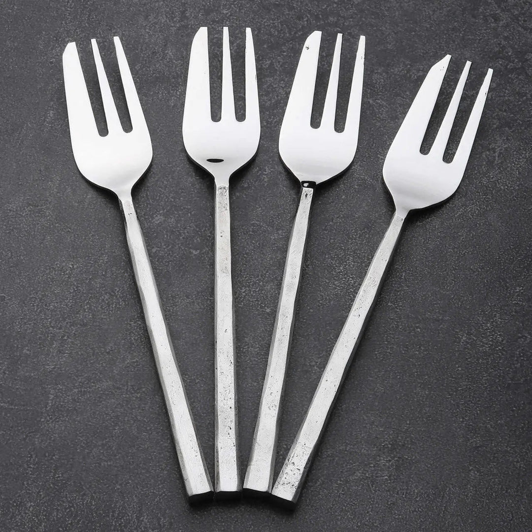 Handcrafted 18/8 Stainless Steel Pastry Forks, 4 Ct.
