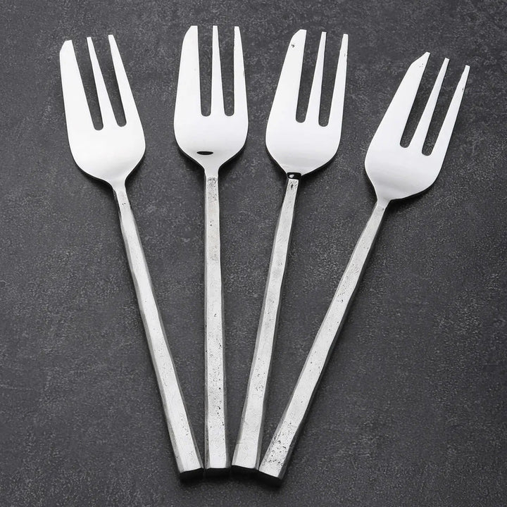 Handcrafted 18/8 Stainless Steel Pastry Forks, 4 Ct.