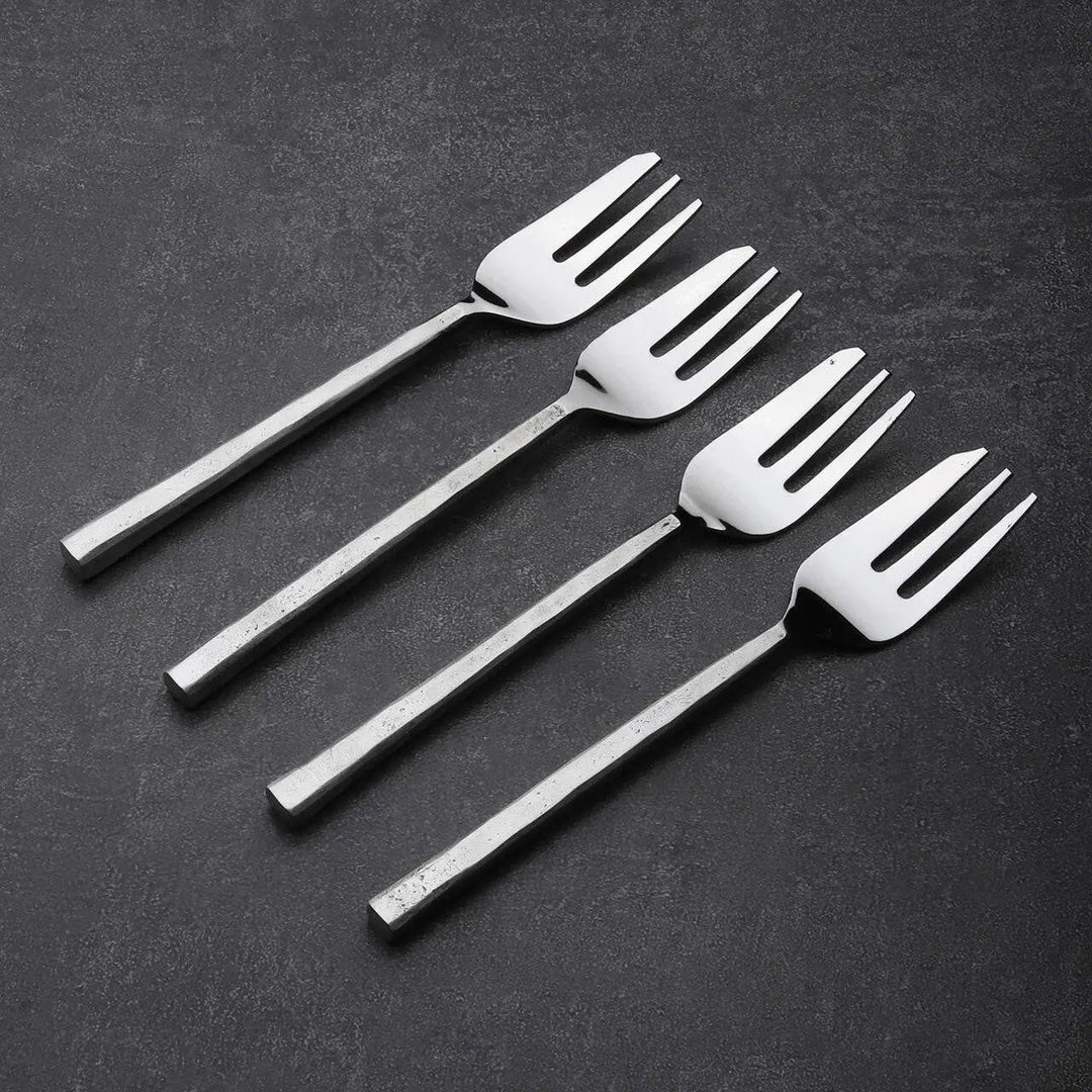 Handcrafted 18/8 Stainless Steel Pastry Forks, 4 Ct.
