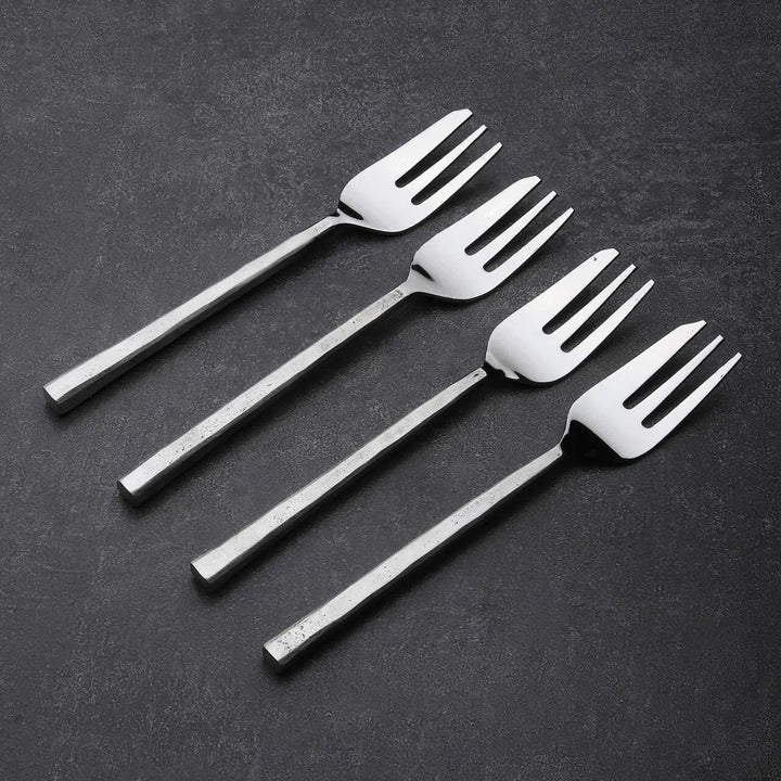 Handcrafted 18/8 Stainless Steel Pastry Forks, 4 Ct.