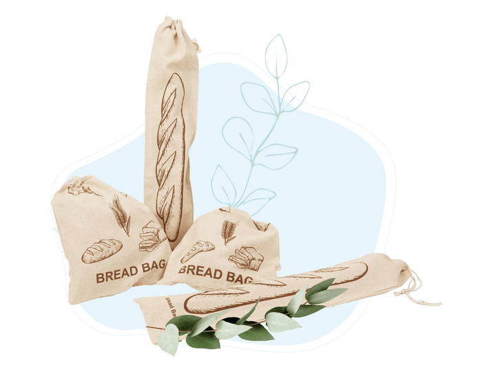 Organic Flax Linen Bread Bags, 4 Ct.
