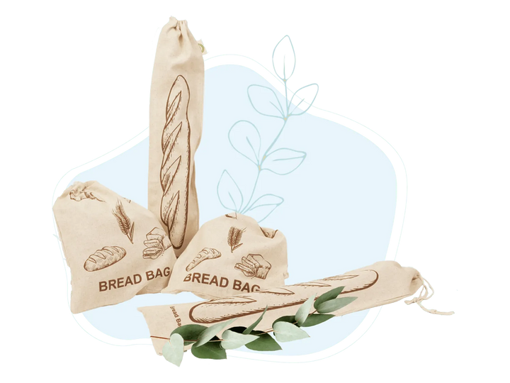 Flax Linen Bread Bag Set