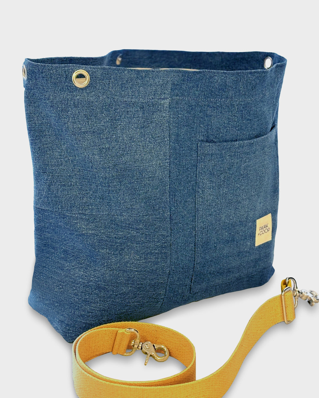Upcycled Denim Market Tote Bag, Modular &amp; Washable