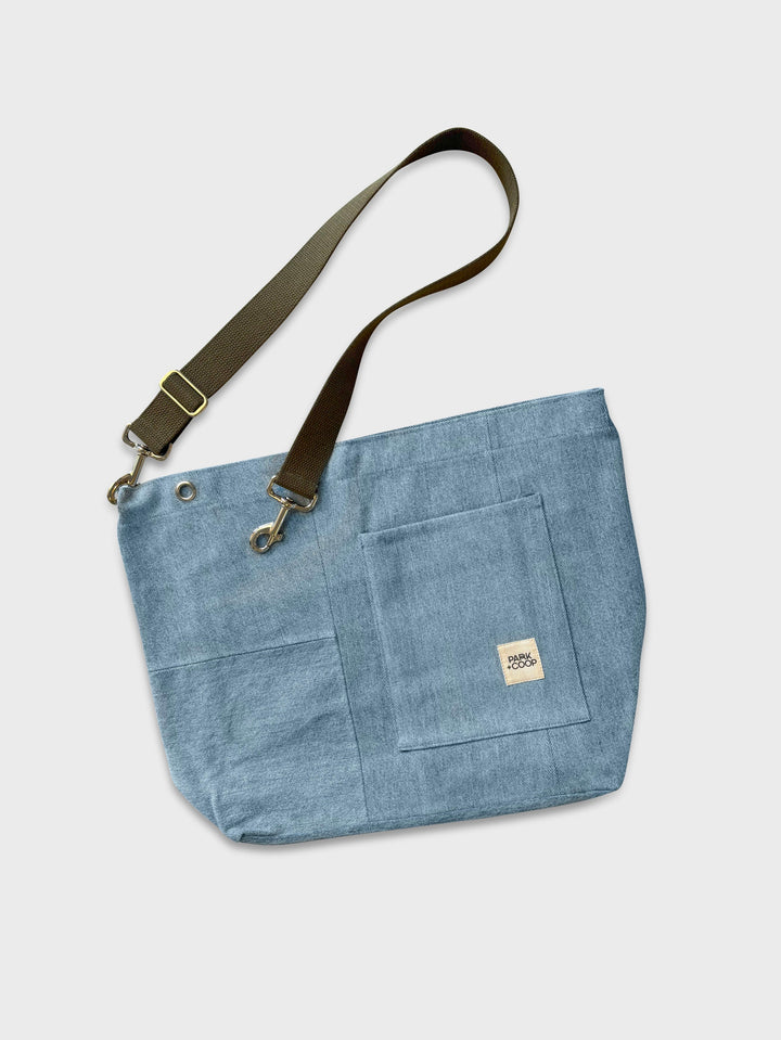 Upcycled Denim Market Tote Bag, Modular &amp; Washable