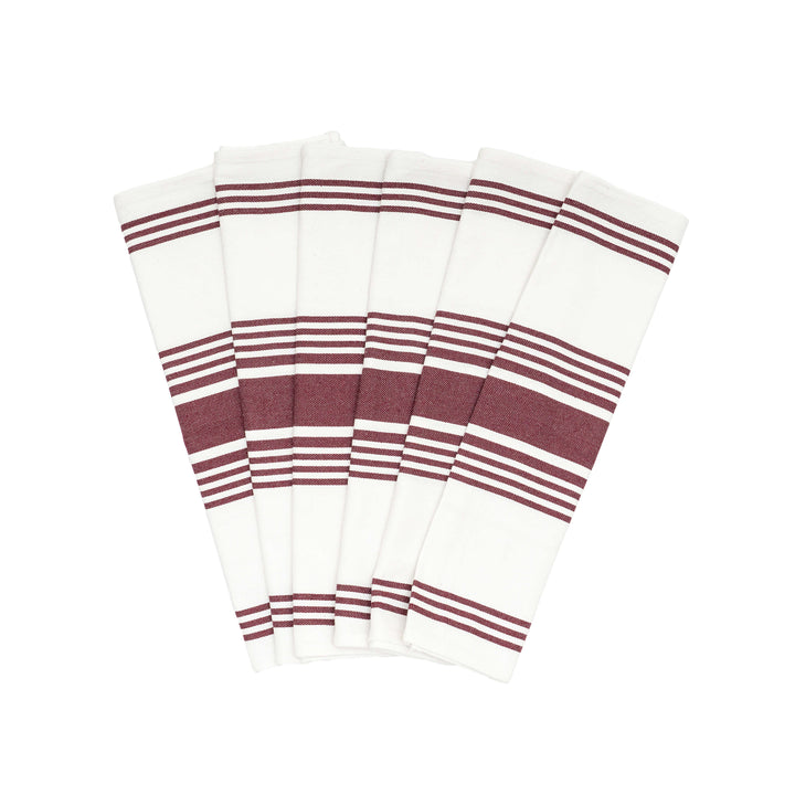 Organic Cotton Striped Kitchen Towels, 20"x30", 6 Ct.