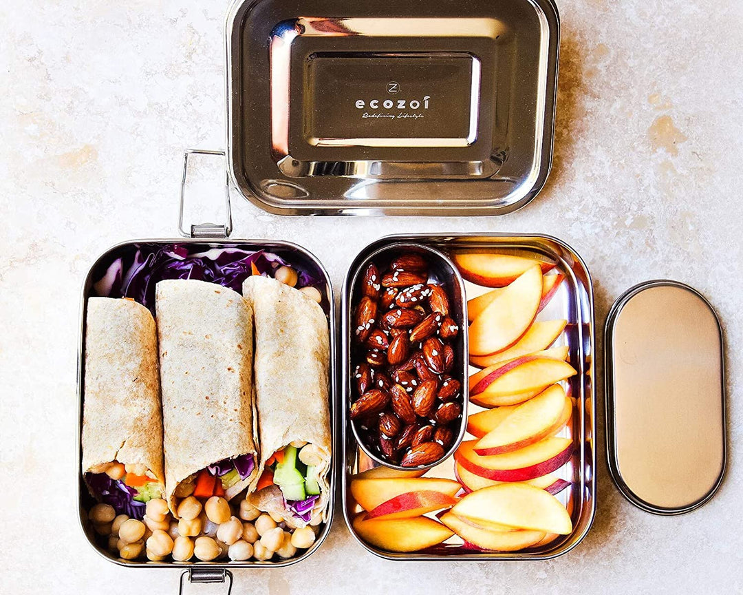 Plastic-Free 18/8 Stainless Steel Bento Box, 60 oz.