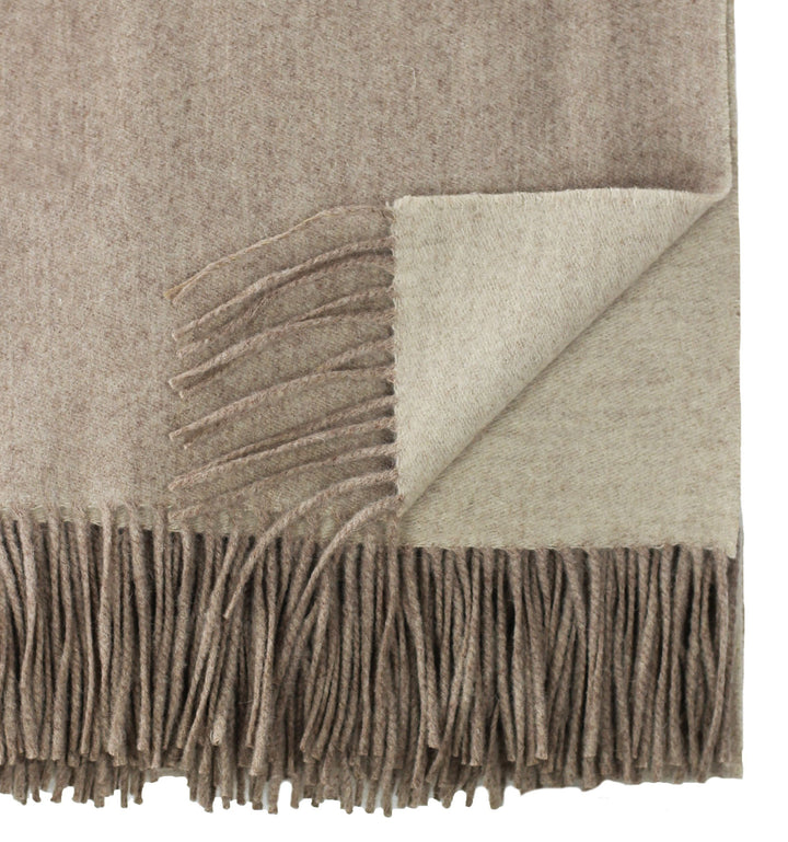 Pure Merino Wool Reversible Throw Blanket, 50" x 70"