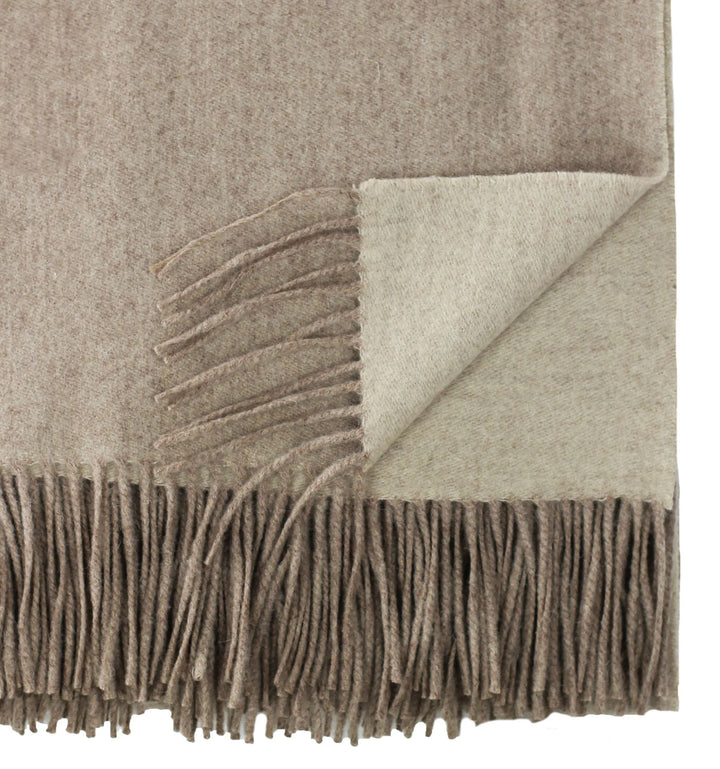 Reversible Merino Wool Throw Blanket