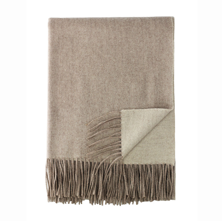 Pure Merino Wool Reversible Throw Blanket, 50" x 70"