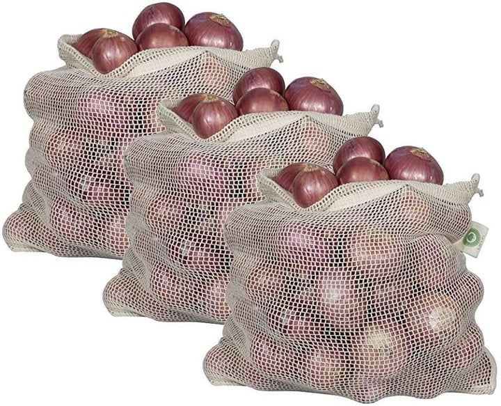 Organic Cotton Mesh Produce Storage Bags, 14"x18", 3 Ct.