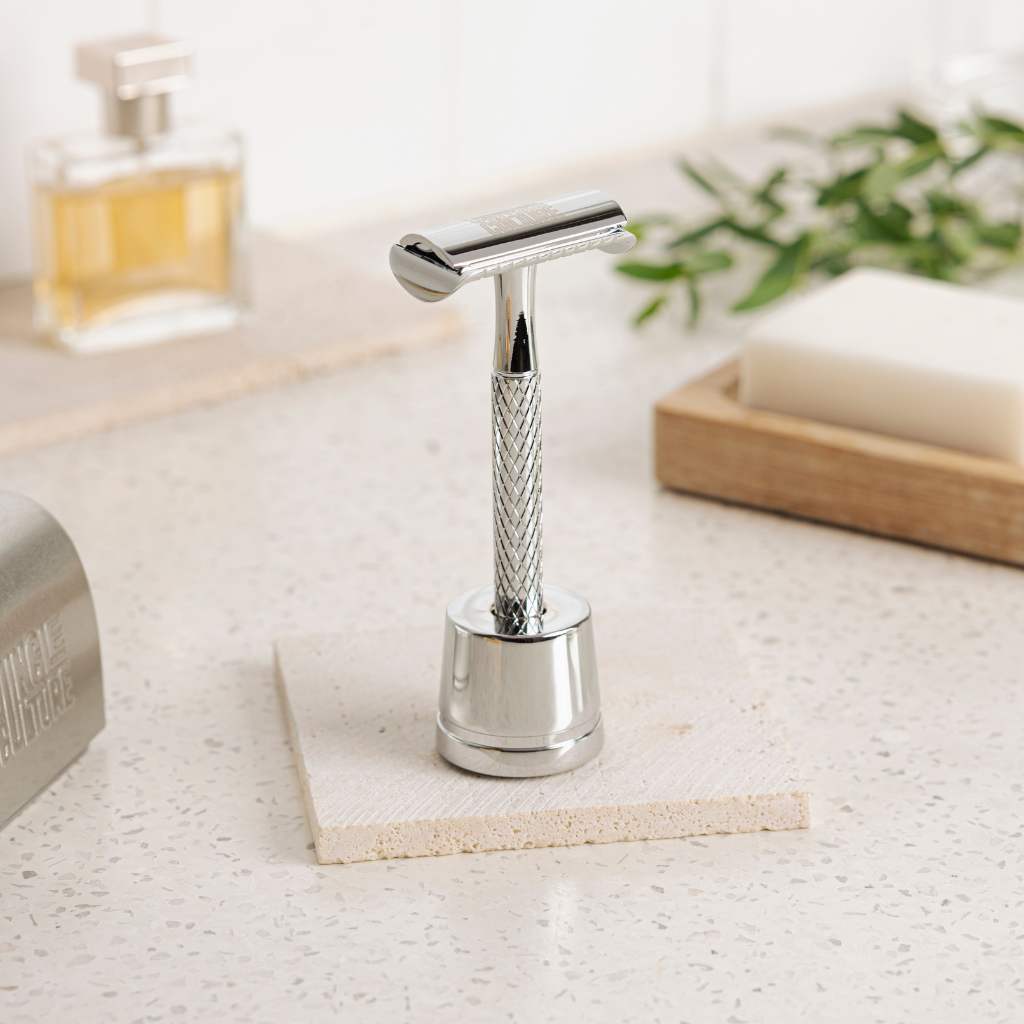 Reusable Metal Diamond Grip Safety Razor Set, 11 Ct.