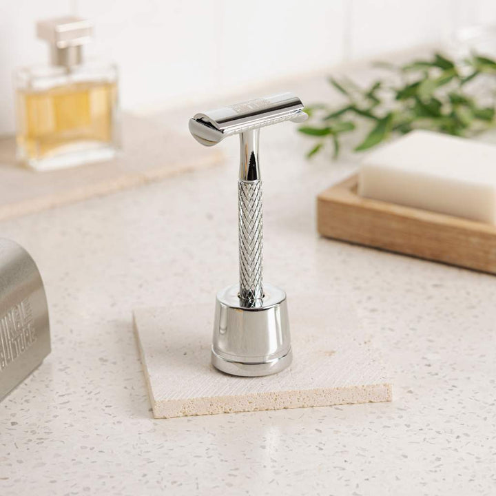 Reusable Metal Diamond Grip Safety Razor Set, 11 Ct.