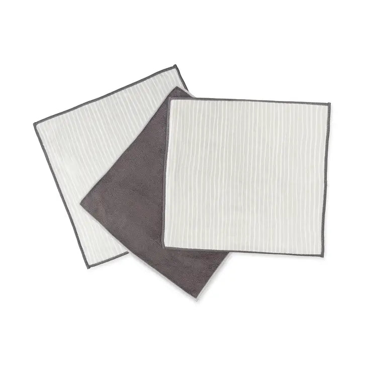 Recycled Plastic Microfiber Cleaning Cloths, 12", 3 Ct.