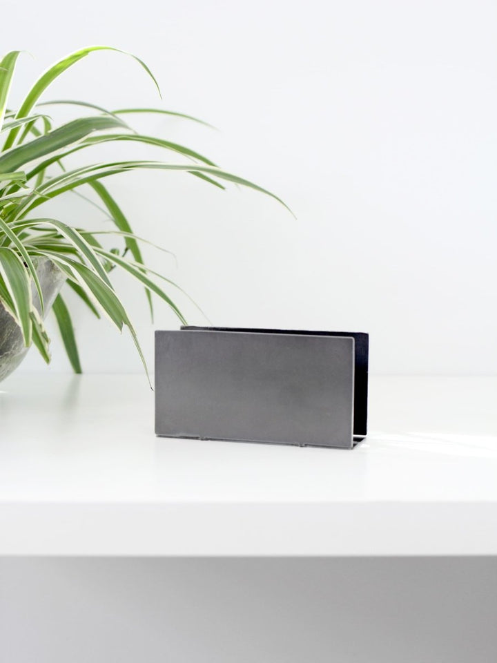 Handcrafted Steel Mail Organizer, 6" x 2" x 3.25"