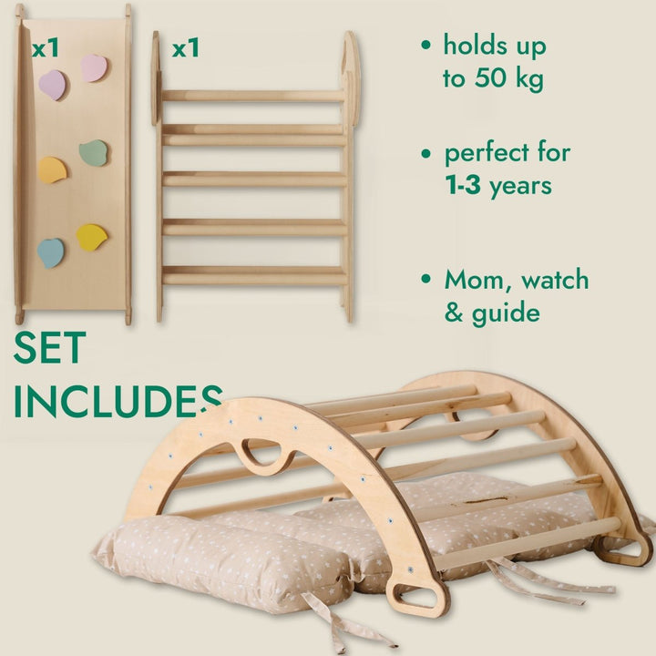Montessori 4in1 Climbing Playset for Toddlers