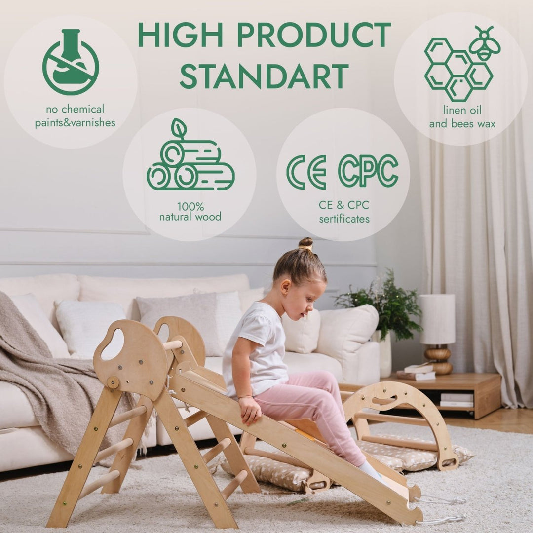 Montessori 4in1 Climbing Playset for Toddlers