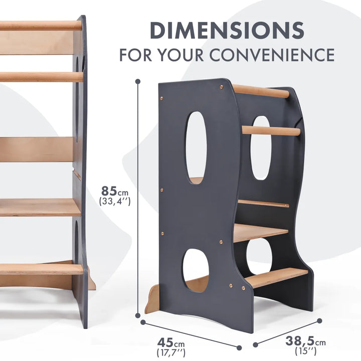 Grey Montessori Toddler Tower