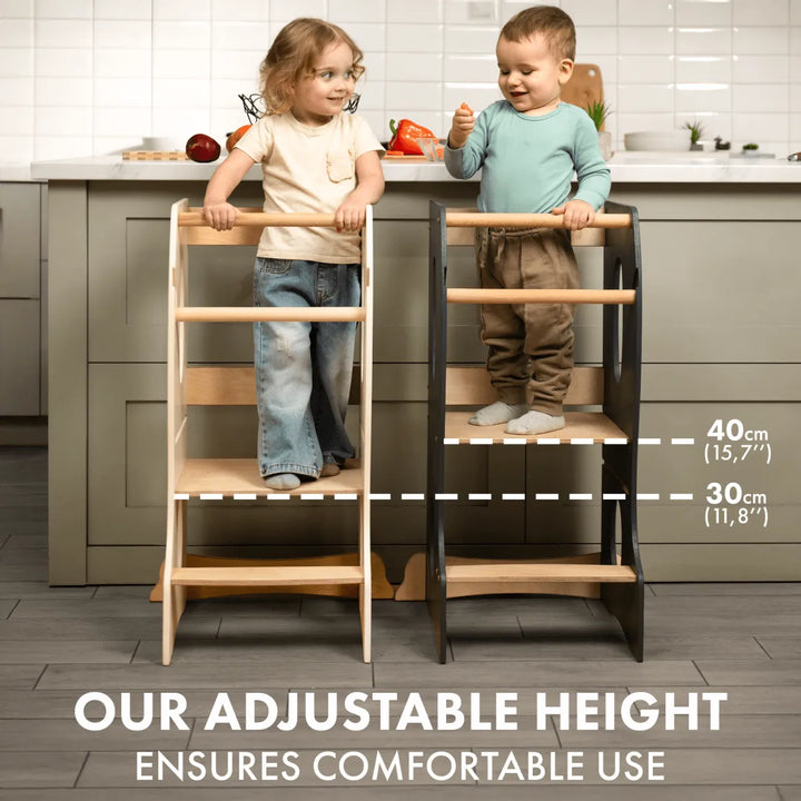 Grey Montessori Toddler Tower