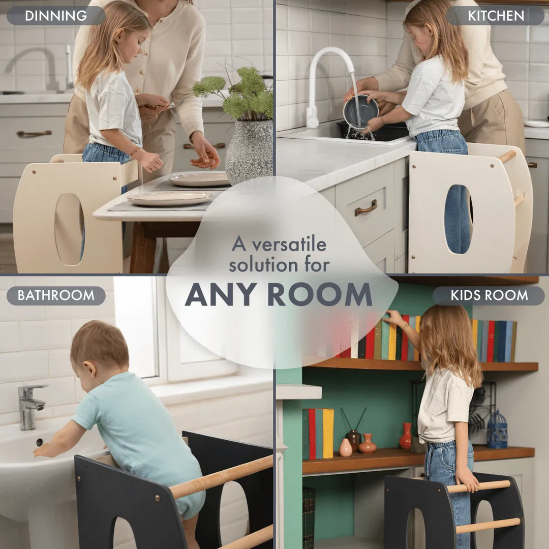 Grey Montessori Toddler Tower
