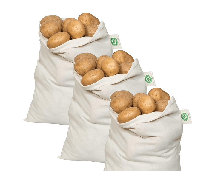 Organic Cotton Muslin Drawstring Produce Bags