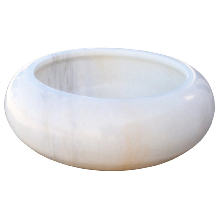 Handcrafted White Marble Vessel Sink 15.5" x  6"